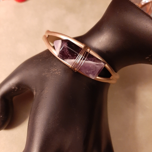 Amethyst cuff bracelet Earth bound trading - Picture 3 of 6